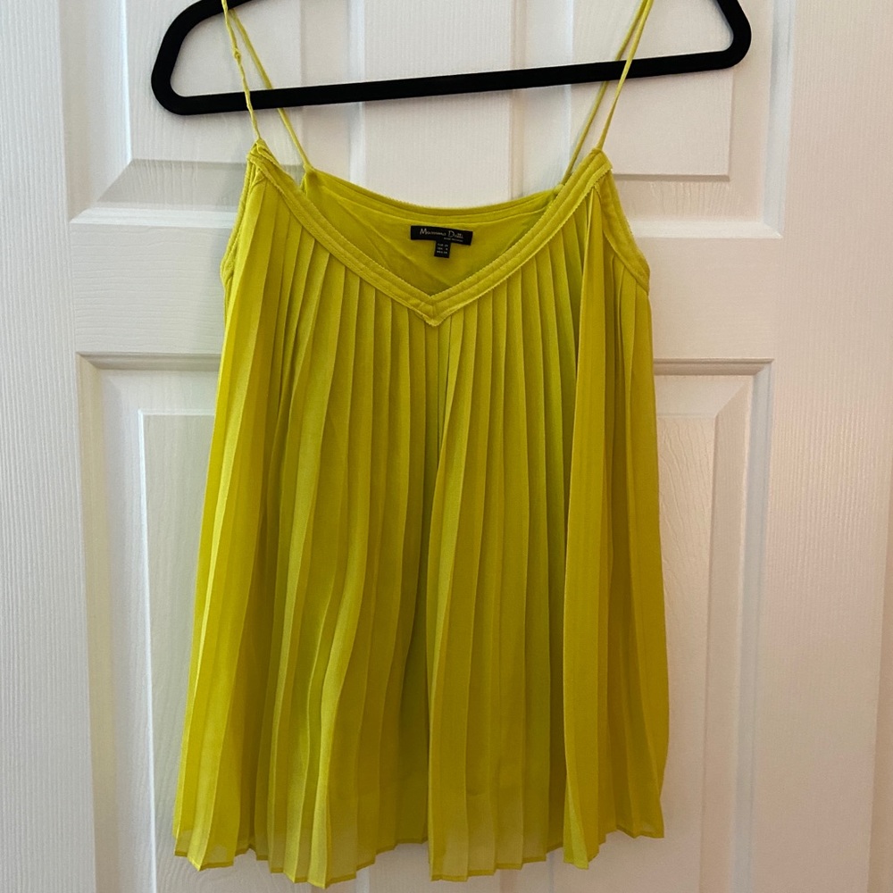 Massing Dutti yellow Spaghetti strap size 4 blouse